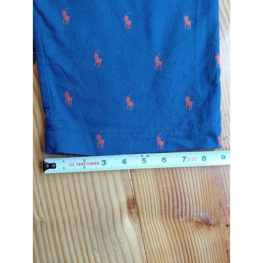 Polo‎ Ralph Lauren Sleepwear Mens Pants Blue Red Allover Pony Print Cotton